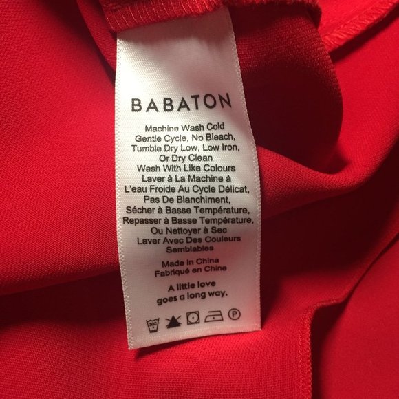 NWT ARITZIA BABATON Aaron Red V-Neck Shift Dress - Picture 8 of 9